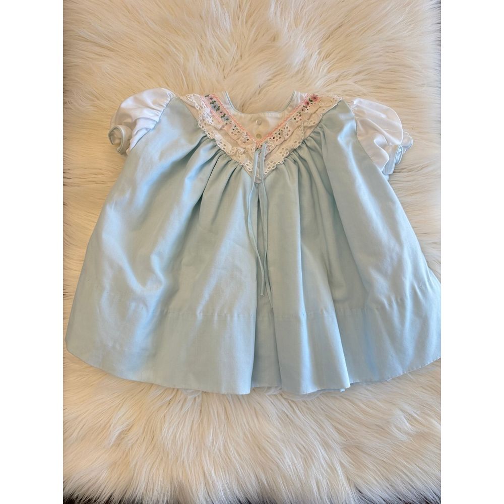 Vintage blue 12m dress EUC‎